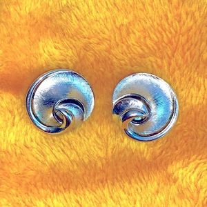 Trifari MCM clip on “wave” earrings